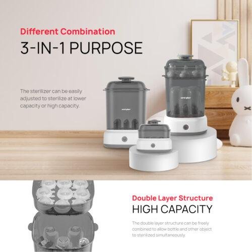 3种组合形态Samu Giken 蒸汽消毒器