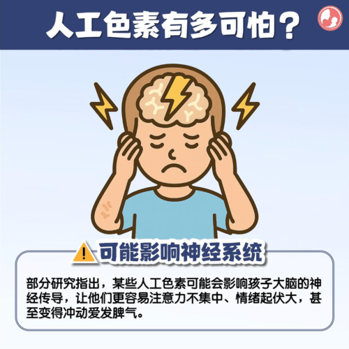 人工色素的影响